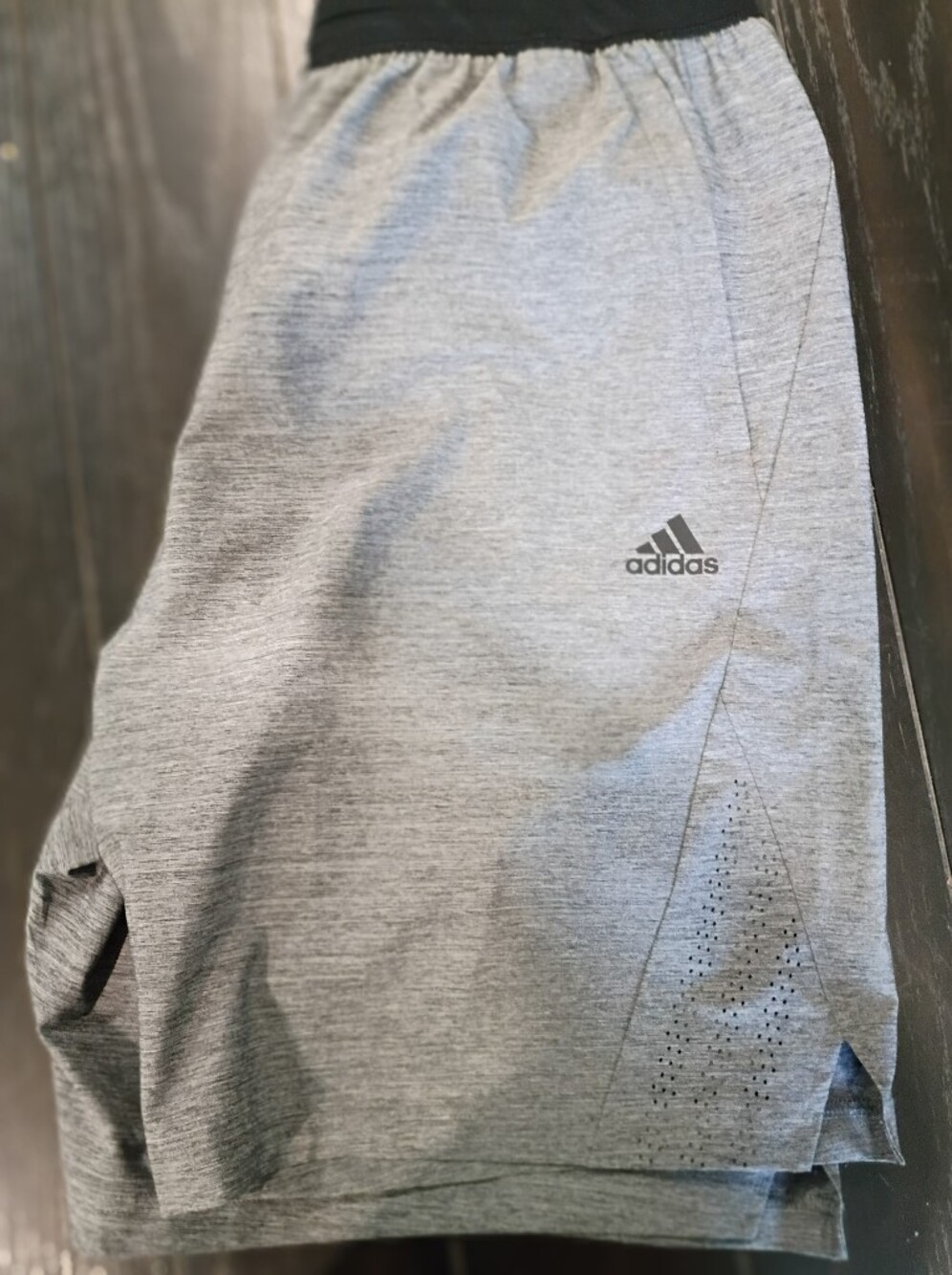 adidas Light Grey Performance Tee with Logo